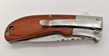 Logo Knife Webb Deer Head Plain EdgeDrop Point Liner Lock Folding Pocket Knife