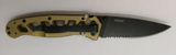 Coast FDX304 Frame Combination Drop Point Blade Gold Color Folding Pocket Knife