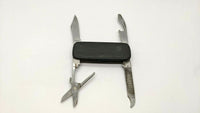 Rare Vintage Small Sharex Japan Folding Pocket Knife Multi Tool Scissors Black