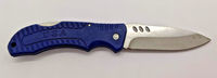 USA Special Forces Blue Plain Edge Drop Point Lock Back Folding Pocket Knife