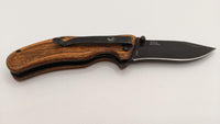 7" Elk Ridge Brown Wood Assisted Open Tactical Folding Pocket Knife ER-AO13