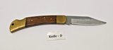 Winchester Wood & Brass "Dad" Single 7.75" Plain Clip Point Pocket Knife