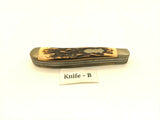 Vtg Schrade+ USA 285UH Uncle Henry Trapper 1980's Folding Pocket Knife Staglon
