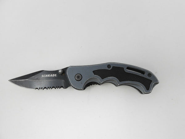 Schrade SCH210S Single Combination Blade Folding Pocket Knife