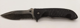 Sarge SK-811 Partially Serrated Assisted Flipper Folding Pocket Knife w/Clip