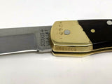 Vtg Schrade+ LB-7 4 Pin 1978 S/N 502339 Folding Pocket Knife Lockback Wood/Brass