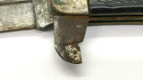 Vtg Hibbard Spencer Bartlett Model #9712 2 Blade Jack Folding Pocket Knife Bone