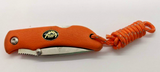 Outdoor Edge 8Cr13MoV Mini Grip Orange Plain Edge Lock Back Folding Pocket Knife