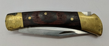 Vintage Sheffield Lockback Plain Clip Point Blade Wood Handle Pocket Knife