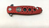 Milspec Fire Dept Rescue Folding Pocket Knife Surgical Steel Combo Liner Assist