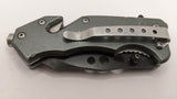 Wilcor Open Assist Folding Pocket Knife with Flag Emblem Liner Lock Plain Blade