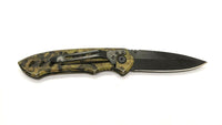 Northwest Trail Folding Pocket Knife Plain Edge Frame Lock Camo Stainless Steel