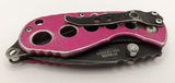 Precision Point USA Stainless Steel Design Pink Folding Pocket Knife Plain Blade