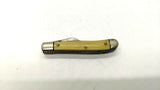 Vtg Imperial Prov USA Folding Pocket Knife 2 Blade Jack 3  Pin Bone w/SS Bolster