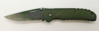 Coast DX344 Liner Combination Drop Point Blade Black Folding Pocket Knife
