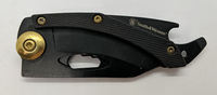 Smith & Wesson 1137408-0720 Frame Lock Plain Clip Point Black Pocket Knife