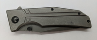 G.W. 440C Liner Lock Plain Drop Point Blade Grey Color Folding Pocket Knife