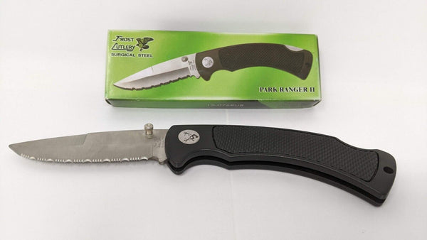 Frost Cutlery Surgical Steel Park Ranger II  w/Original Box Drop Pont Serrated