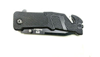 Snake Eye Tactical Survival Folding Pocket Knife Action Assisted Black Nylon