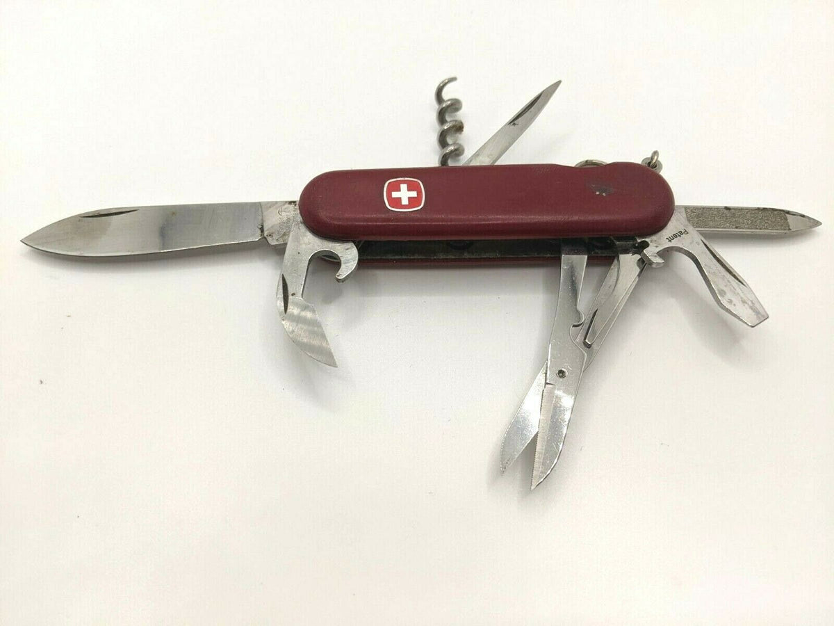 Wenger Climber Delemont Swiss Army Knife Scissors Corkscrew Can Opener ...