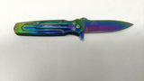 Defender Xtreme #8138 Folding Pocket Knife 3CR13 Stainless Rainbow Assist Liner