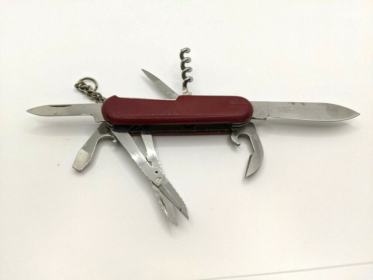 Wenger Climber Delemont Swiss Army Knife Scissors Corkscrew Can Opener ...