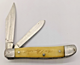 Oliver F. Winchester  Signature 2 Blade White Handle Folding Pocket Knife