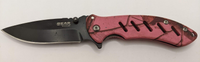 Bear Edge Realtree Extra Pink Camo Brisk Frame Liner Lock Folding Pocket Knife