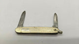 Vtg Imperial Prov RI USA Folding Pocket Knife 2.75" Gold Scroll 2 Blades 1956-80