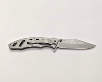Unbranded GK21 Skeleton Handle Clip Point Plain Edge Folding Pocket Knife