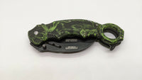 Defender Xtreme Tactical Team 9083 Folding Pocket Knife Plain Hawkbill Liner