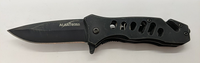 Albatross 440 Stainless Liner Lock Plain Drop Point Blade Black Pocket Knife