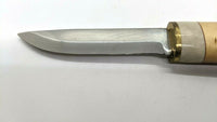 Lapland Karesuando Fixed Blade Hunting Knife Stainless Steel Damasteel w/Sheath