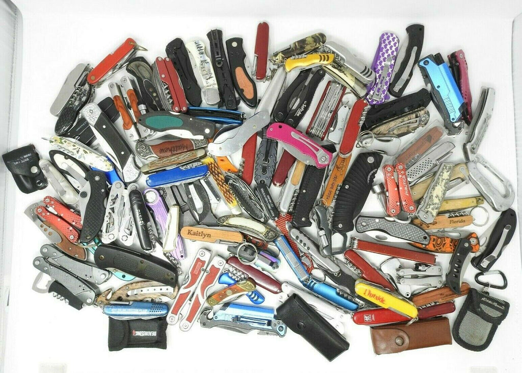 Lot of More Than 30 Miscellaneous Kitchen Tools Knives Gadgets GRAB BAG /  BOX