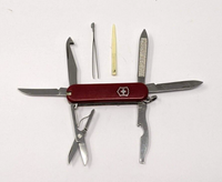 Rare Victorinox Vegabond Swiss Army Knife Scissors Nail File Red - Discontinued