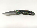 Frost Cutlery Folding Pocket Knife Combo Edge Liner Lock ABS w/Rubber Insert SS