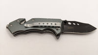 Wilcor Open Assist Folding Pocket Knife with Flag Emblem Liner Lock Plain Blade