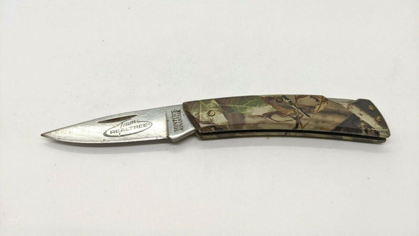 Hunter's Advantage Team Realtree Folding Pocket Knife Plain Edge Lockback SS