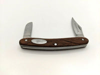 Winchester 2 Blade Folding Pocket Knife Plain Slipjoint All Wood 3 Pin Handle