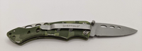 Sheffield Plain Edge Folding Pocket Knife w/Camo Handle Pocket Clip Drop Point