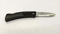 Vintage Schrade+ USA SP2 Folding Pocket Knife Plain Edge Lockback Black Nylon