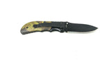 Hammette Sharp Folding Pocket Knife Liner Camo Bone Handle Pro-Crete Systems