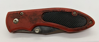 Big C 440 Steel Liner Lock Combination Drop Point Blade Red Color Pocket Knife