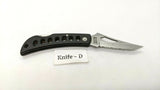 Frost Cutlery Eagle Eye Mini Folding Pocket Knife Combo Edge Lockback Black ABS