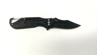 Falcon Brand Folding Pocket Knife Black Stainless Steel Assisted Liner Lock Clip