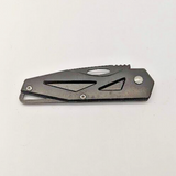 Unbranded Drop Point Plain Edge Black Handle Slip Joint Folding Pocket Knife