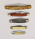 Lot of 5 Small Pocket Knives (B) 1 Pakistan 1 Sheffield Mfg 2 Imperial 1 Unknown