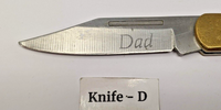 Winchester Wood & Brass "Dad" Single 7.75" Plain Clip Point Pocket Knife