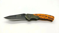 Hammette 2 Color Camo (K-2CC) Folding Pocket Knife Plain Edge Liner Lock ABS SS