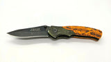 Hammette 2 Color Camo (K-2CC) Folding Pocket Knife Plain Edge Liner Lock ABS SS